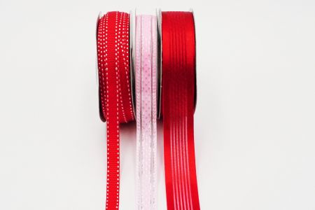 Conjunto de cintas rojas vivas y transparentes_C3-1504